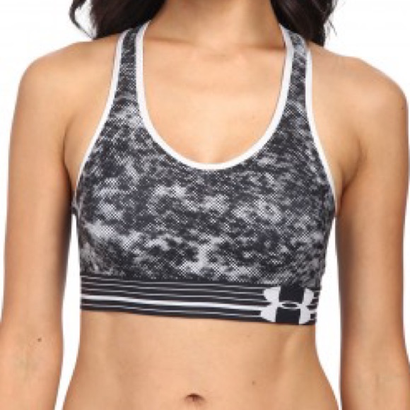 Under Armour UA HeatGear Mid Impact Sports Bra XS - Picture 7 of 12